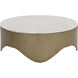 Guinevere 40 X 15 inch Cream / Brass Coffee Table
